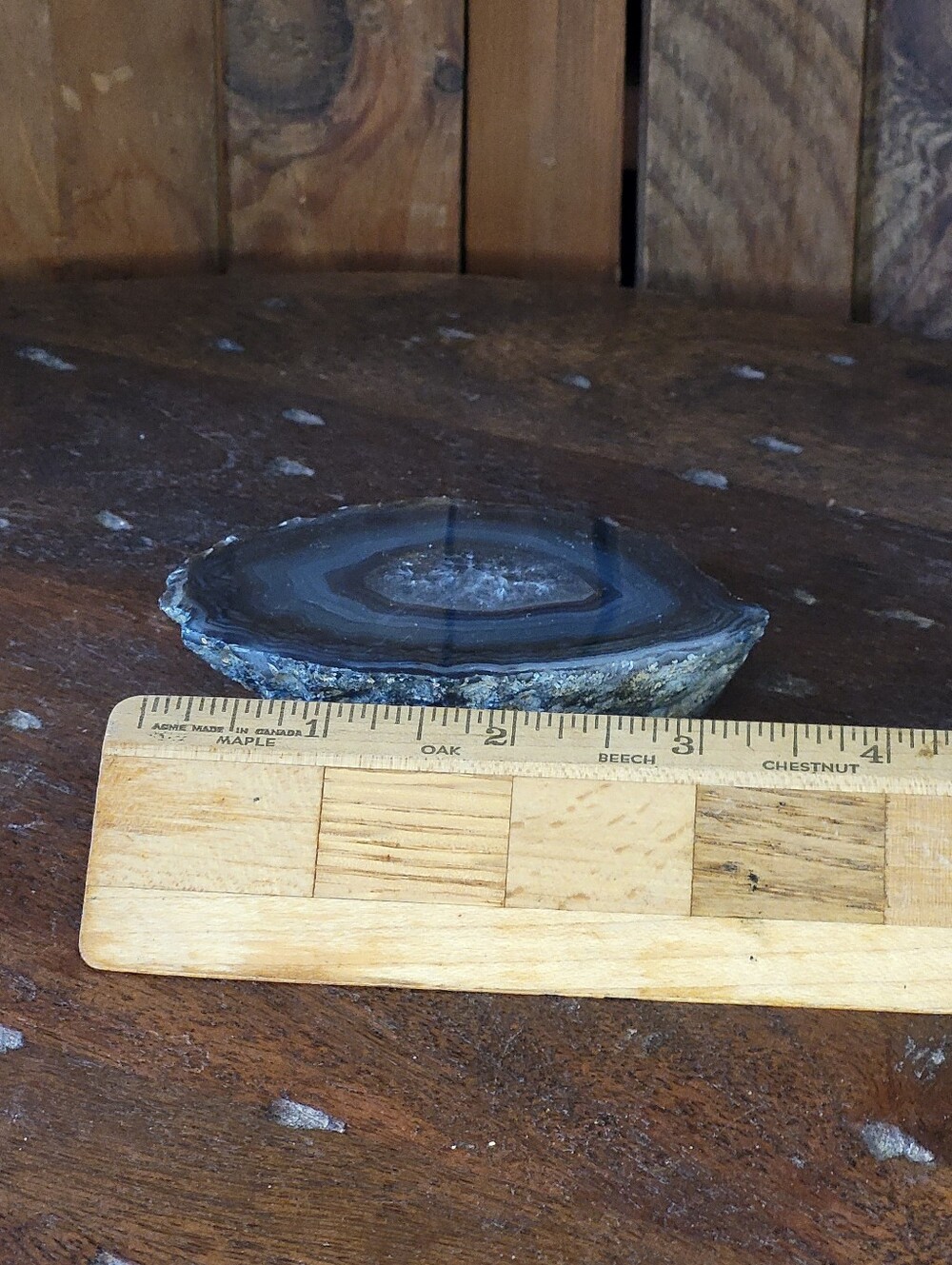 Polished Gray Agate Slice Decorative Accent - Picture 6 of 8